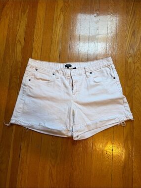 J. Crew Stretchy White Denim Cutoff Shorts